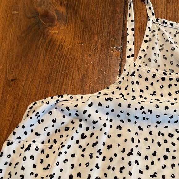 Leopard Print Tank Top Womens M White And Black Workwear Basic Staple Light - Picture 12 of 12